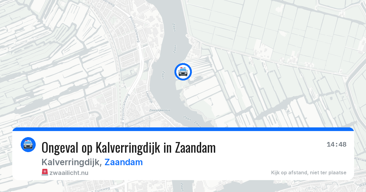 Ongeval op Kalverringdijk in Zaandam — 19 jul 2026
