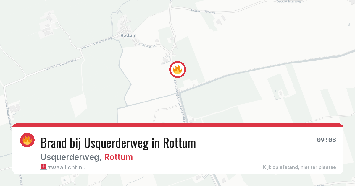 Brand bij Usquerderweg in Rottum — 19 mrt 2026
