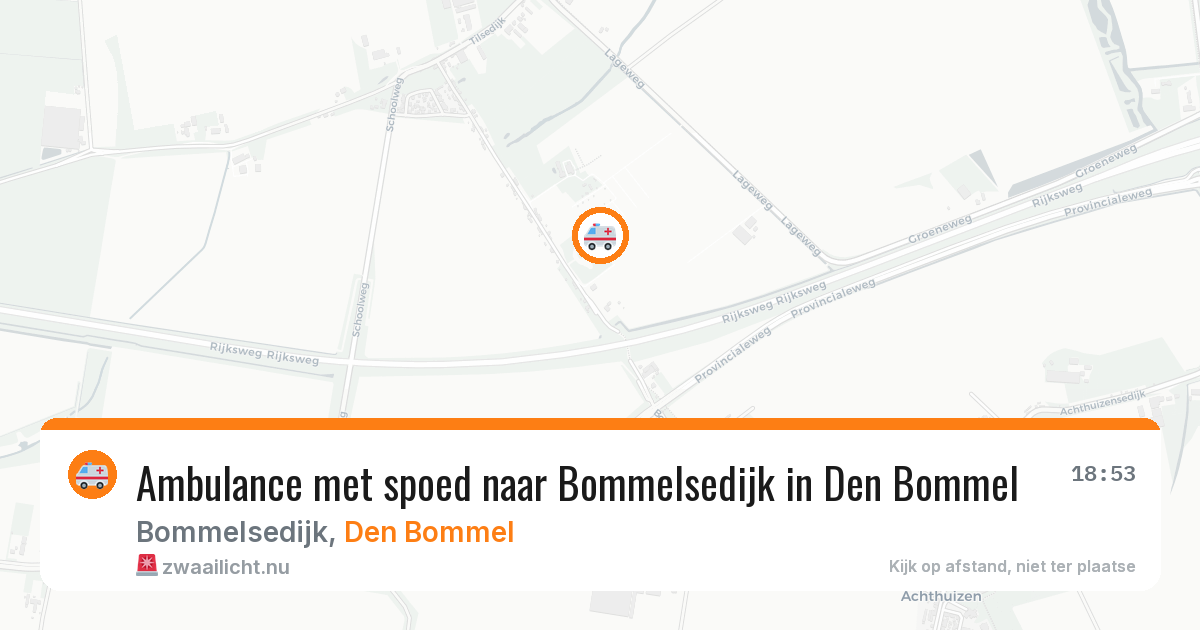 Ambulance met spoed naar Bommelsedijk in Den Bommel — 14 jul 2026