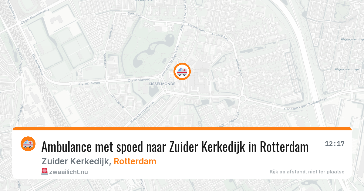 Ambulance met spoed naar Zuider Kerkedijk in Rotterdam — 8 mei 2026