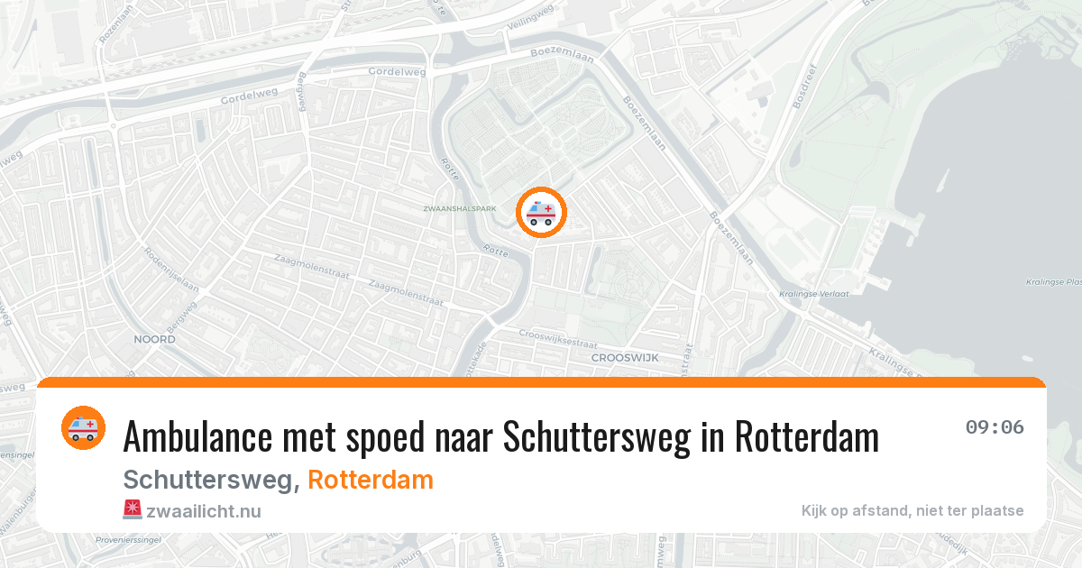 Ambulance met spoed naar Schuttersweg in Rotterdam — 31 mei 2026
