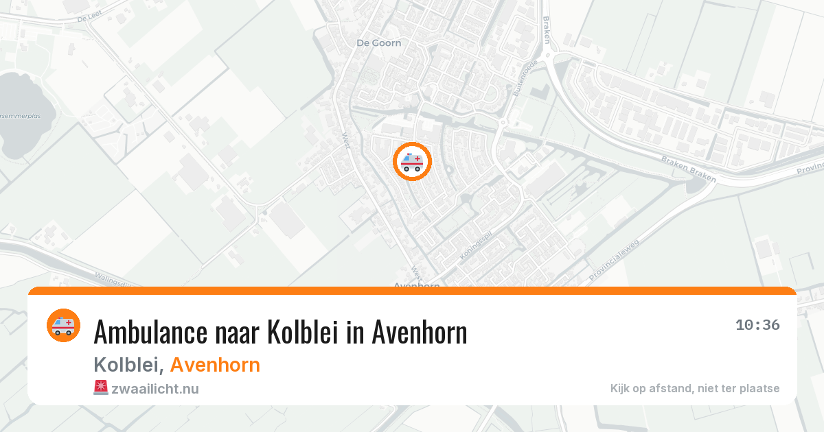 Ambulance naar Kolblei in Avenhorn — 10 jul 2026