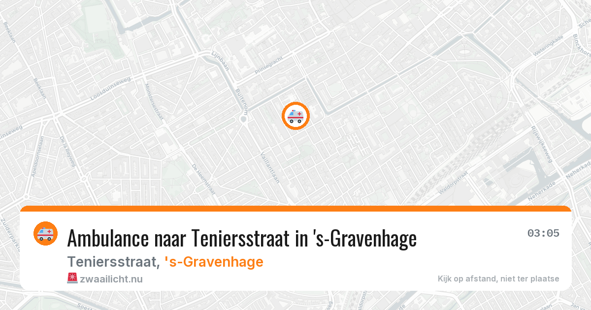 Ambulance naar Teniersstraat in 's-Gravenhage — 6 jun 2026