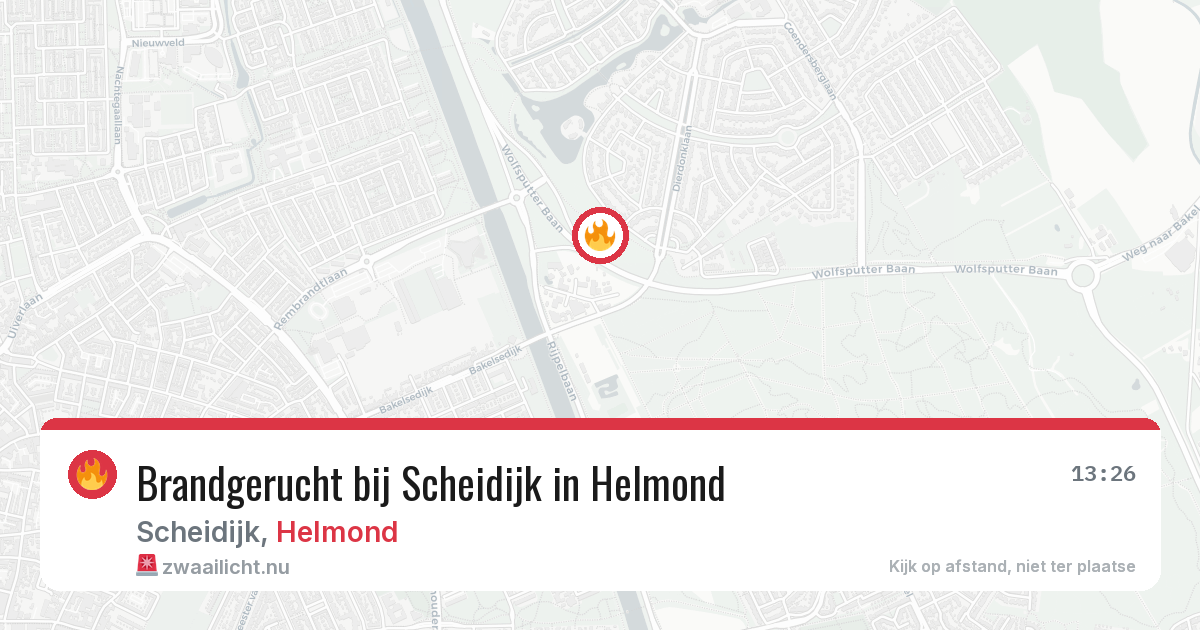 Brandgerucht bij Scheidijk in Helmond — 7 mei 2026