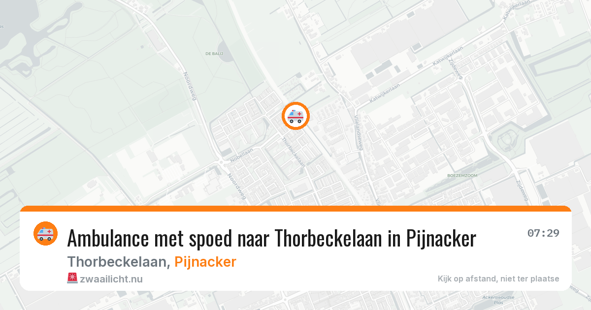 Ambulance met spoed naar Thorbeckelaan in Pijnacker — 13 jul 2026