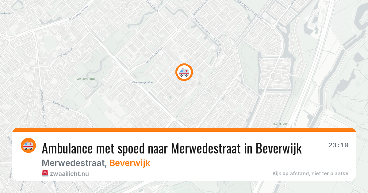 Ambulance met spoed naar Merwedestraat in Beverwijk — 21 mrt 2026
