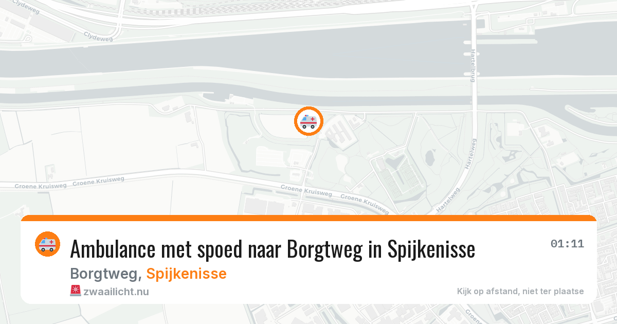 Ambulance met spoed naar Borgtweg in Spijkenisse — 11 jul 2026