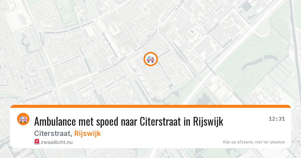 Ambulance met spoed naar Citerstraat in Rijswijk — 29 apr 2026