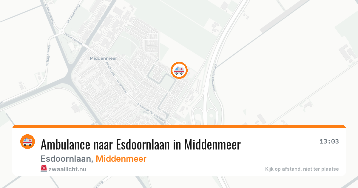 Ambulance naar Esdoornlaan in Middenmeer — 5 mei 2026