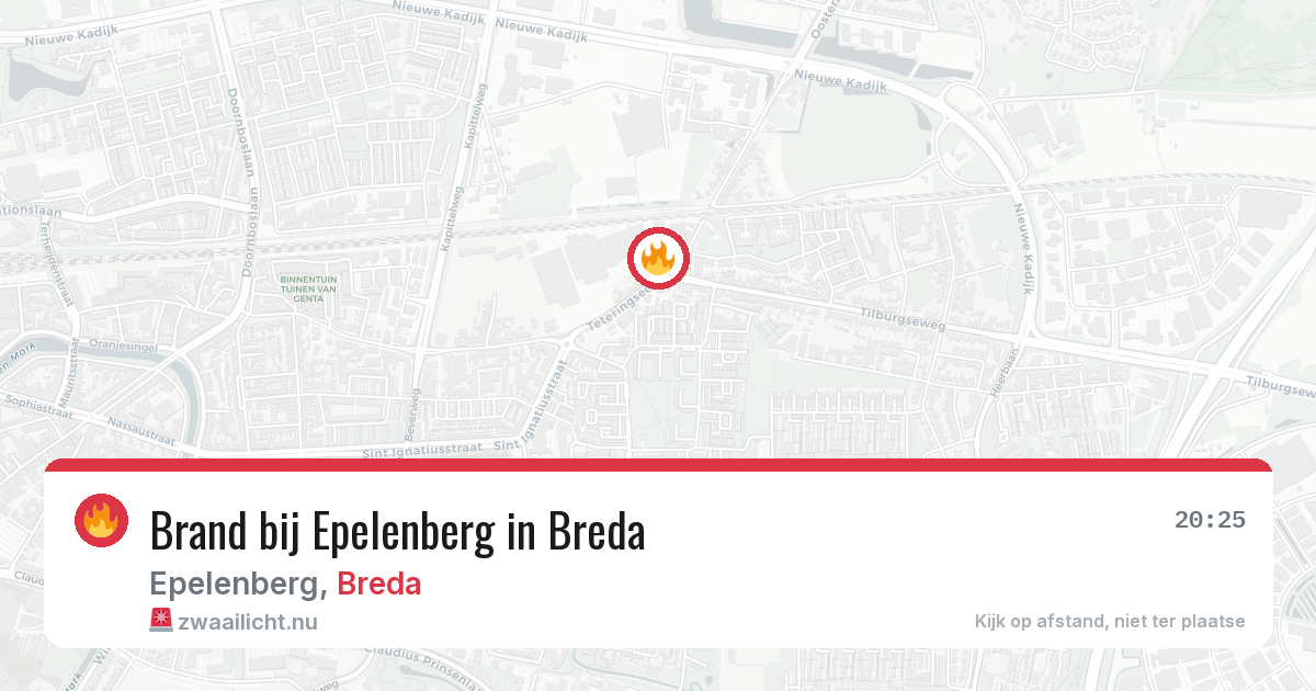 Brand bij Epelenberg in Breda — 15 mrt 2026