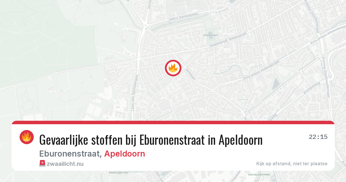 Gevaarlijke stoffen bij Eburonenstraat in Apeldoorn — 28 apr 2026