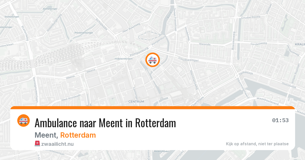Ambulance naar Meent in Rotterdam — 21 mrt 2026