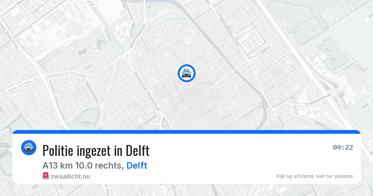 Politie ingezet in Delft — 21 jan 2026 | 🚨 Zwaailicht.nu
