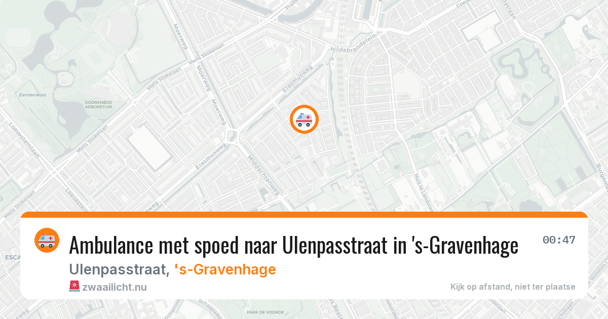 Ambulance met spoed naar Ulenpasstraat in 's-Gravenhage — 16 jul 2026