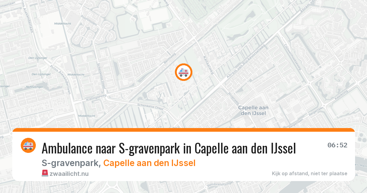 Ambulance naar S-gravenpark in Capelle aan den IJssel — 13 jul 2026