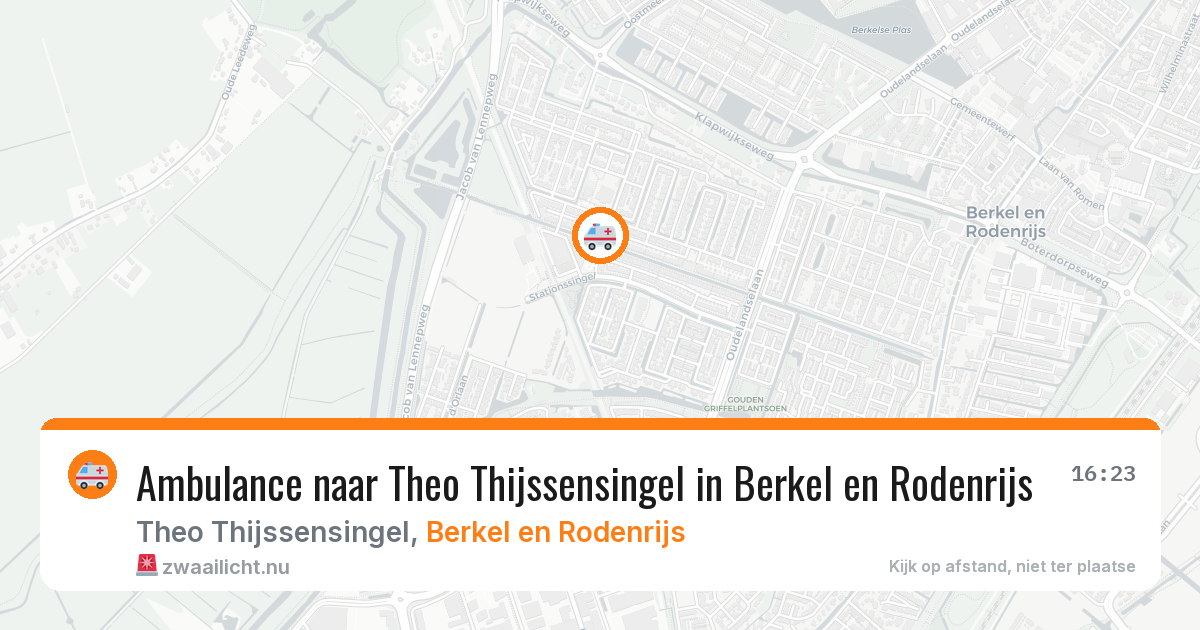 Ambulance naar Theo Thijssensingel in Berkel en Rodenrijs — 19 jul 2026
