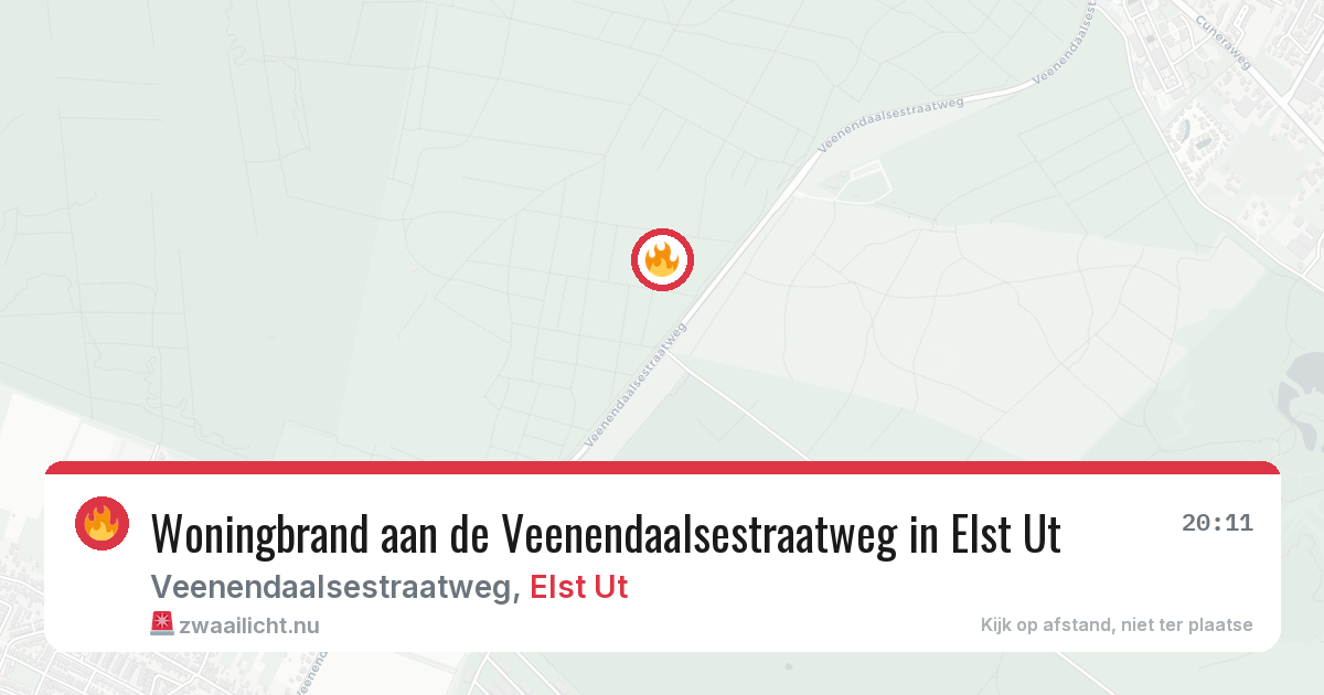 Woningbrand aan de Veenendaalsestraatweg in Elst Ut — 23 apr 2026