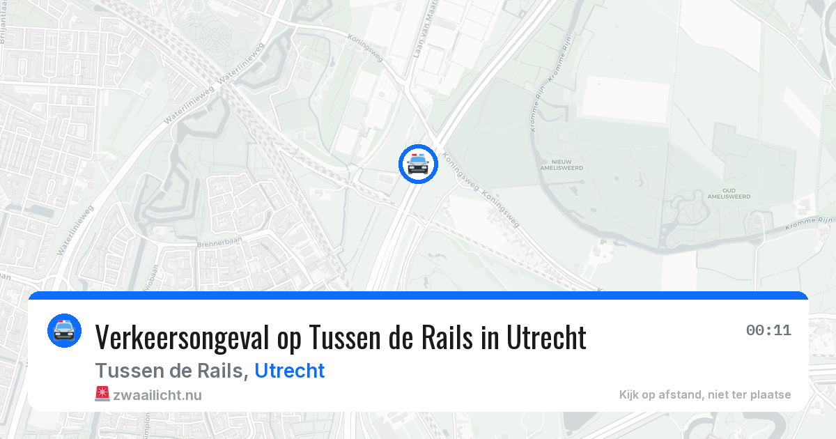 Verkeersongeval op Tussen de Rails in Utrecht — 10 feb 2026