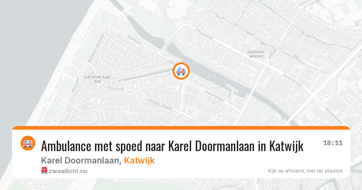 Ambulance met spoed naar Karel Doormanlaan in Katwijk — 18 mrt 2026