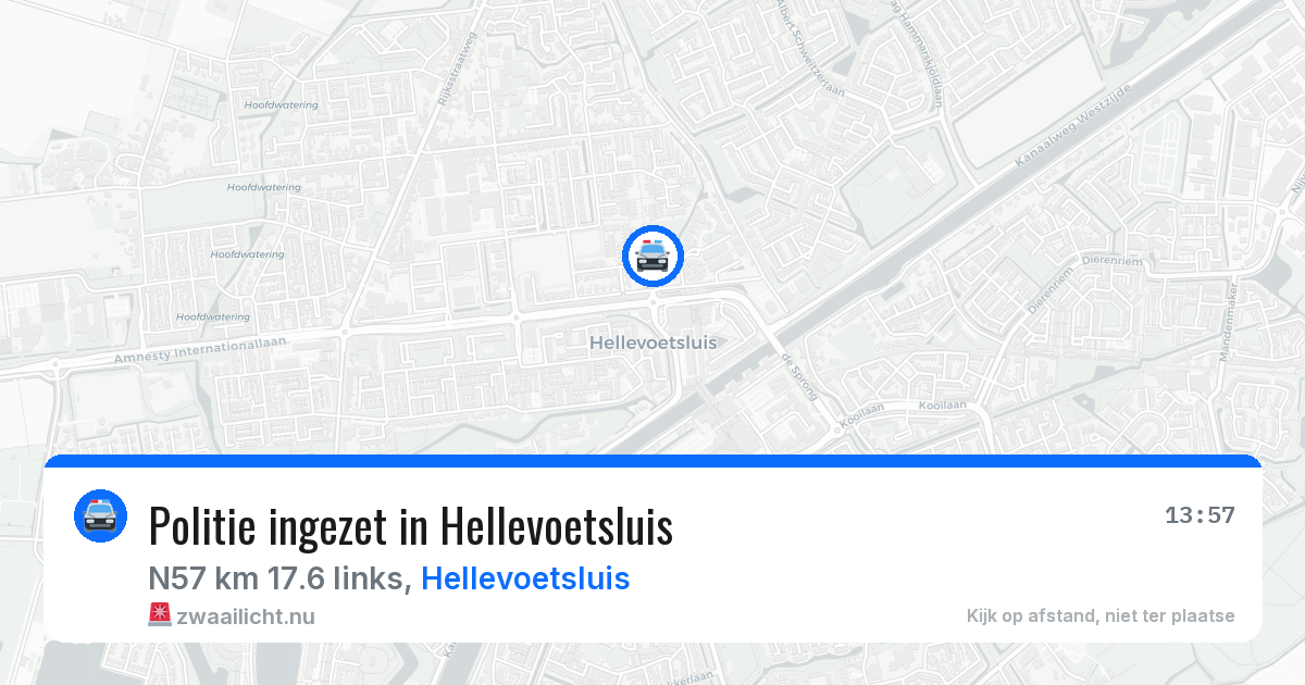 Politie ingezet in Hellevoetsluis — 30 mrt 2026 | 🚨 Zwaailicht.nu