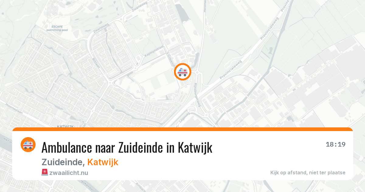 Ambulance naar Zuideinde in Katwijk — 10 jul 2026