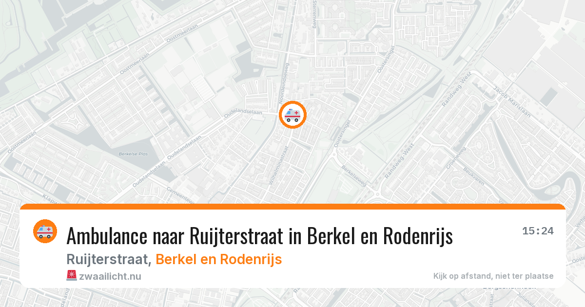 Ambulance naar Ruijterstraat in Berkel en Rodenrijs — 12 mei 2026