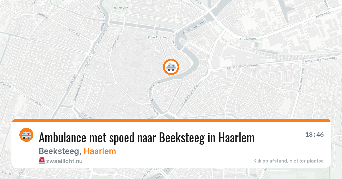 Ambulance met spoed naar Beeksteeg in Haarlem — 20 jul 2026