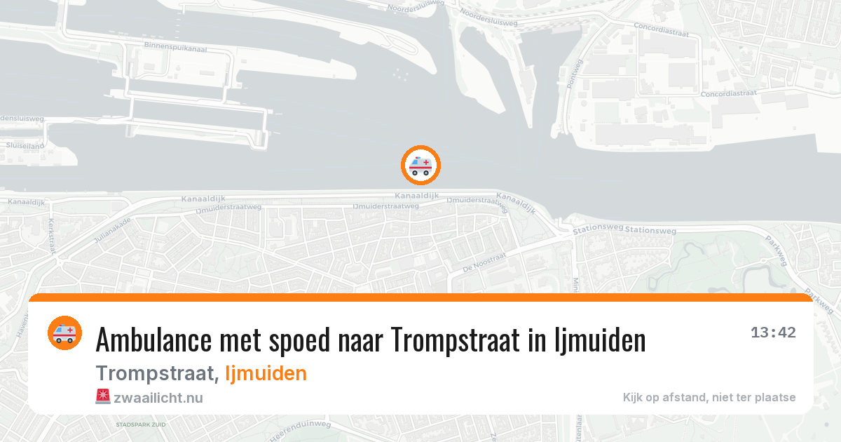Ambulance met spoed naar Trompstraat in Ijmuiden — 11 jul 2026