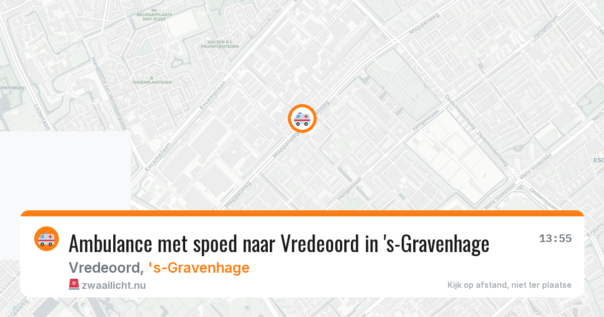 Ambulance met spoed naar Vredeoord in 's-Gravenhage — 10 jul 2026