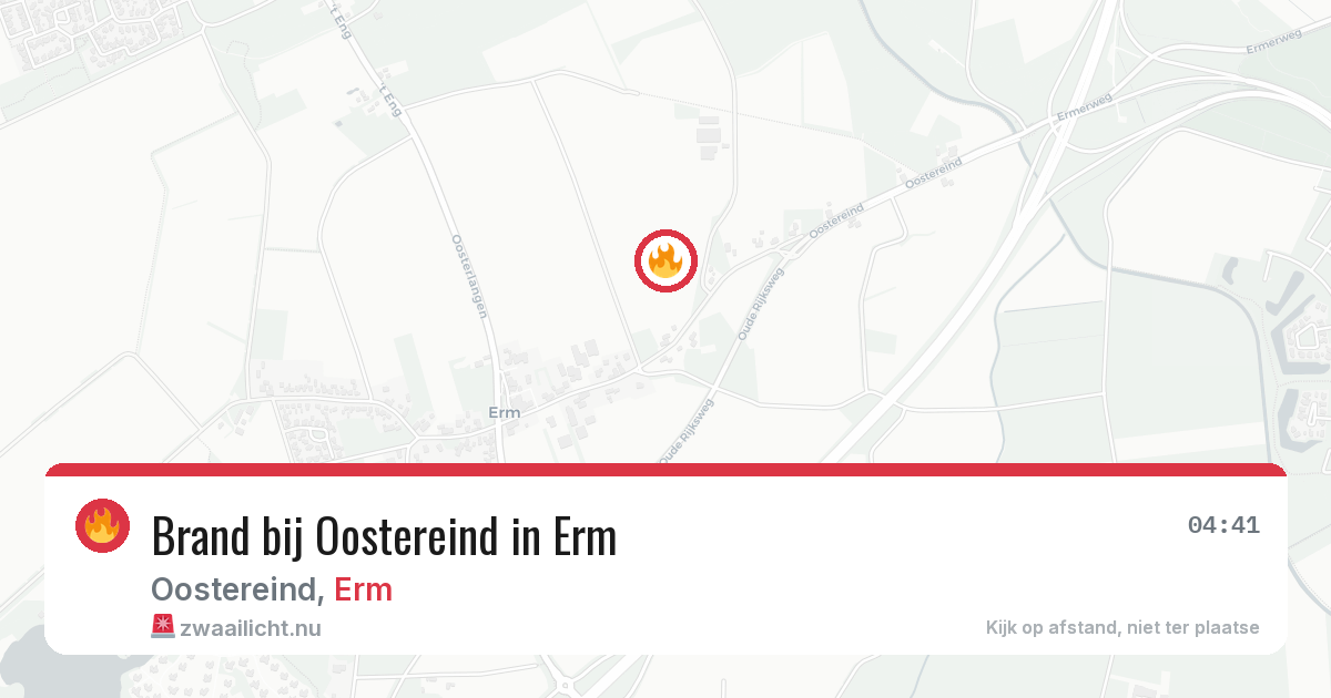 Brand bij Oostereind in Erm — 19 jul 2026
