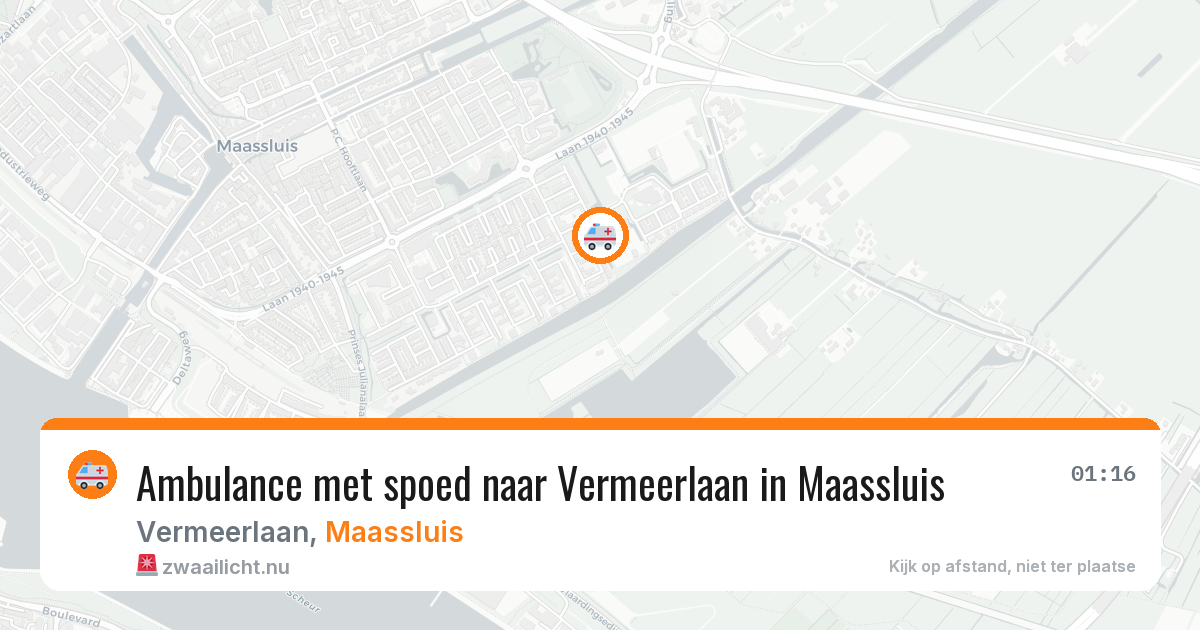 Ambulance met spoed naar Vermeerlaan in Maassluis — 13 jul 2026
