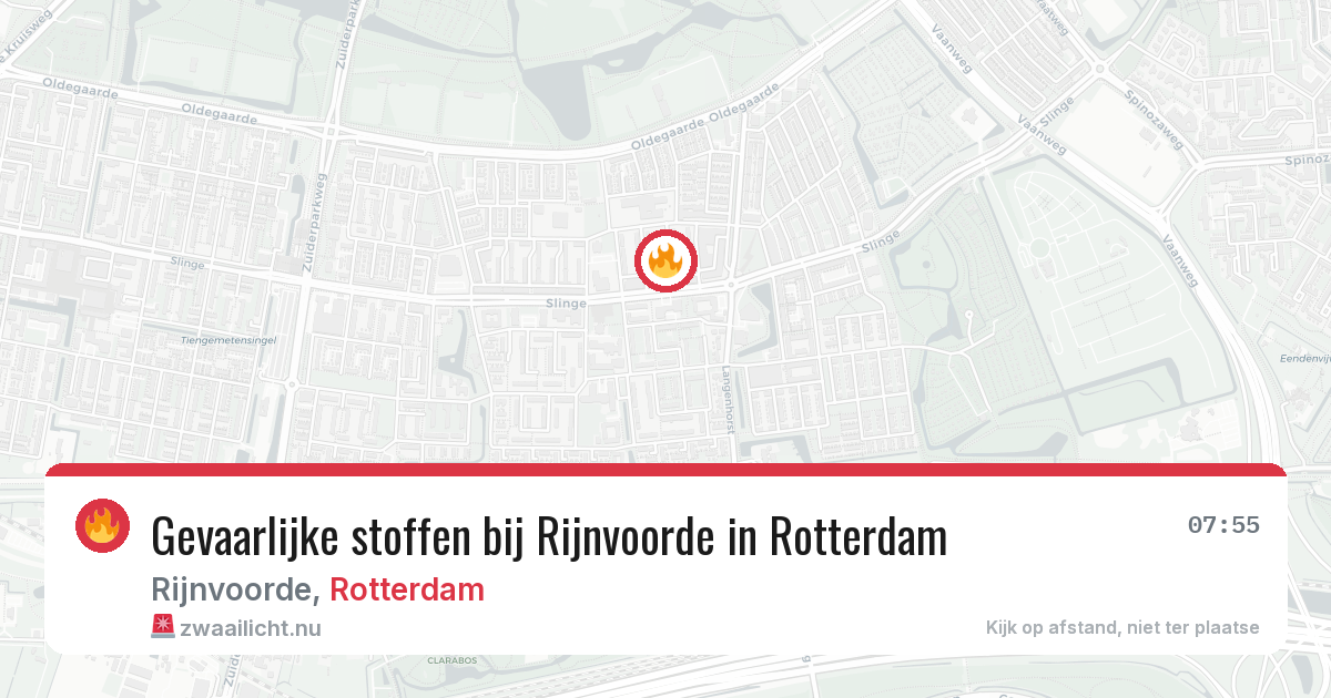 Gevaarlijke stoffen bij Rijnvoorde in Rotterdam — 20 mei 2026