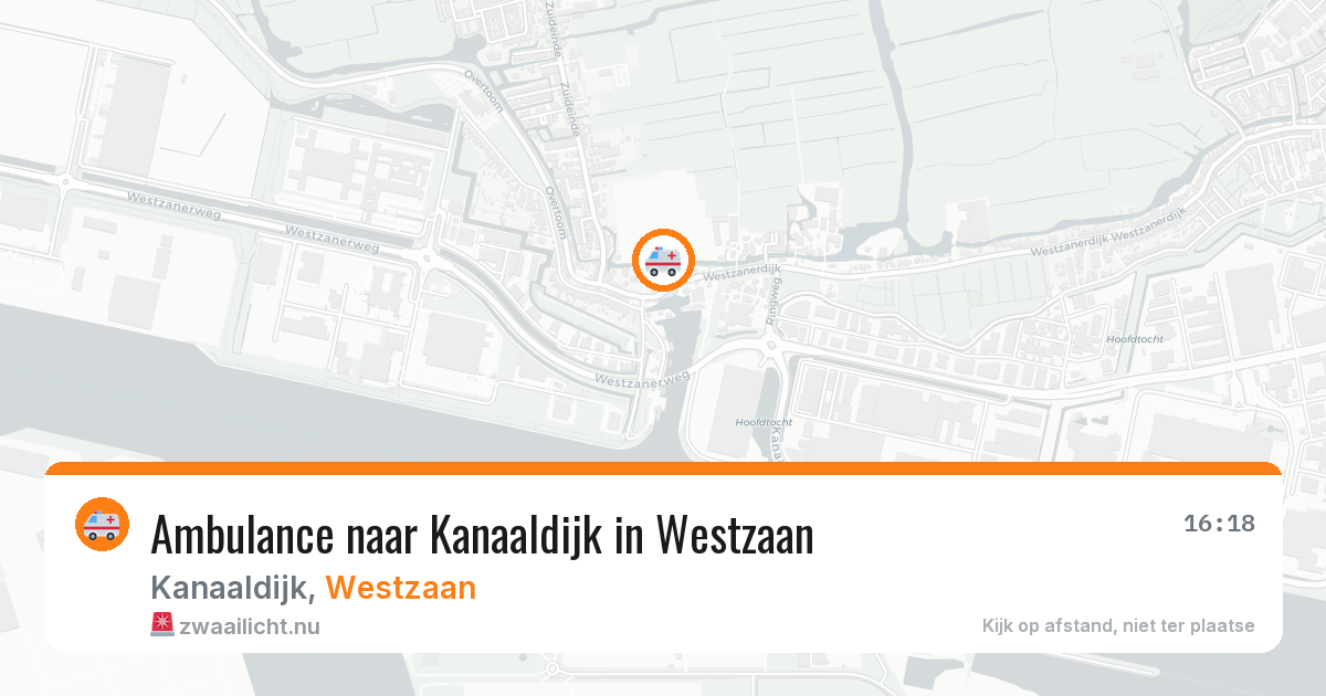 Ambulance naar Kanaaldijk in Westzaan — 24 jul 2026