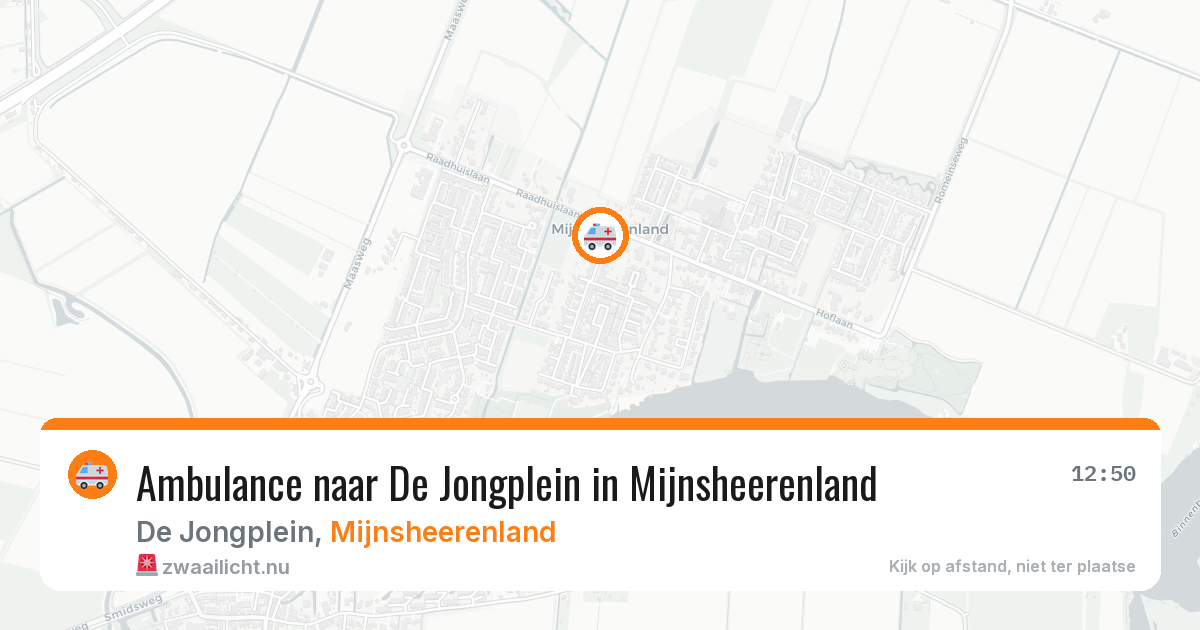 Ambulance naar De Jongplein in Mijnsheerenland — 24 jul 2026