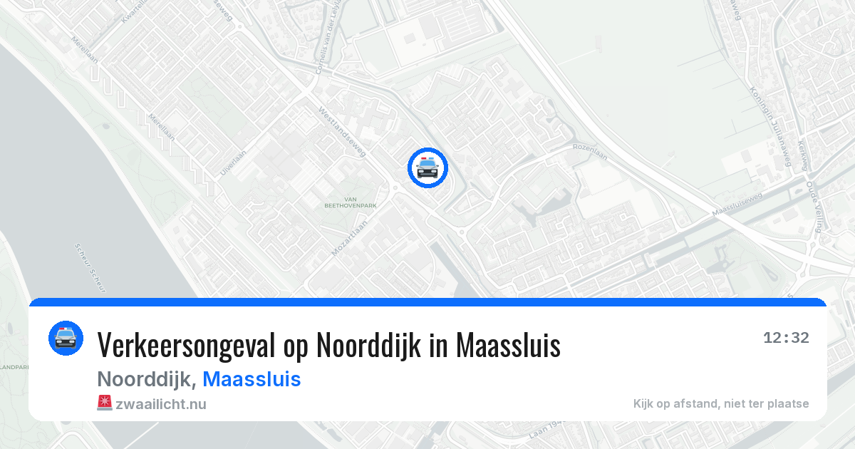 Verkeersongeval op Noorddijk in Maassluis — 17 jul 2026