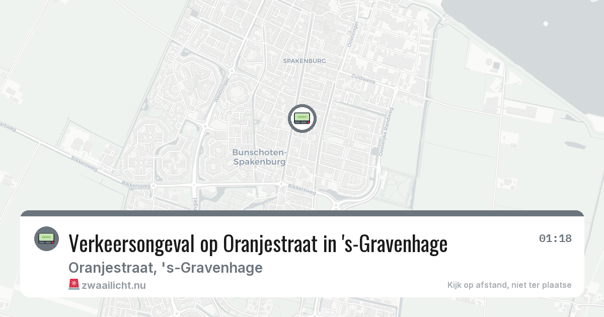 Verkeersongeval op Oranjestraat in 's-Gravenhage — 21 feb 2026