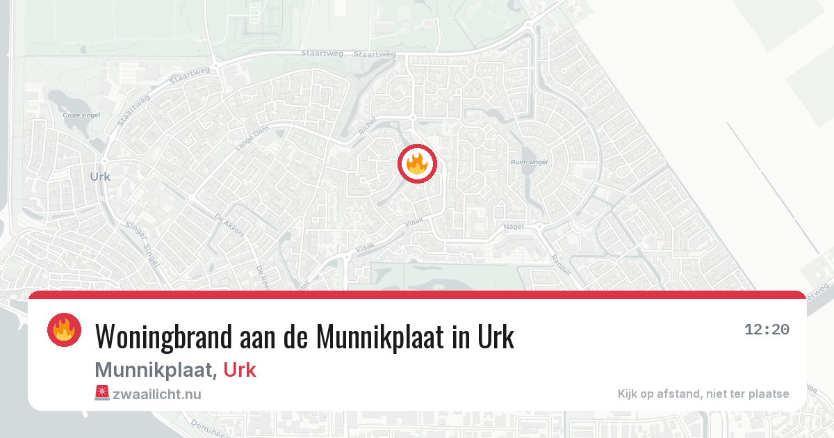 Woningbrand aan de Munnikplaat in Urk — 18 mrt 2026
