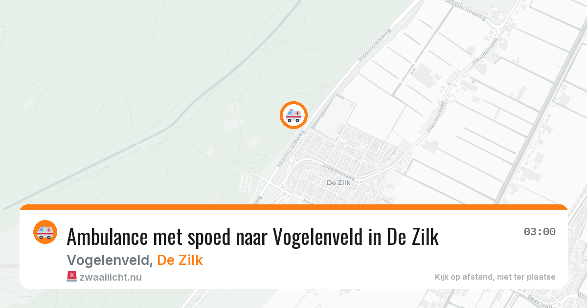 Ambulance met spoed naar Vogelenveld in De Zilk — 9 jul 2026