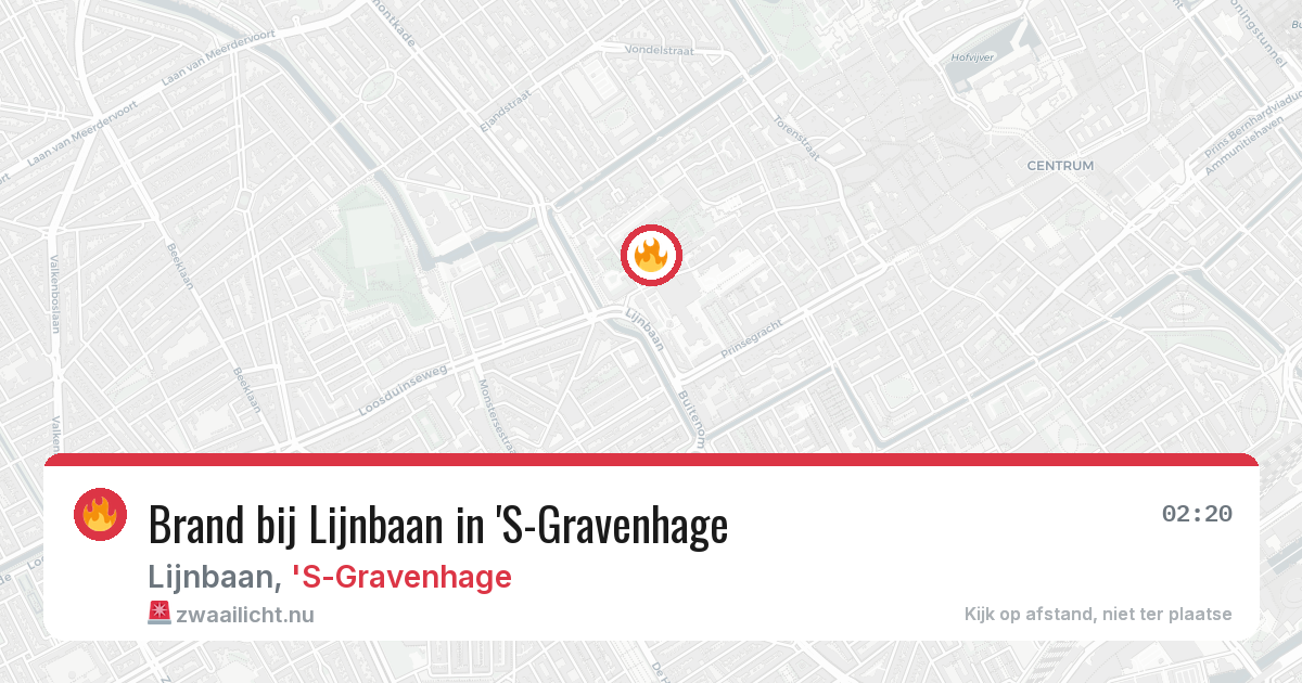 Brand bij Lijnbaan in 'S-Gravenhage — 15 mei 2026