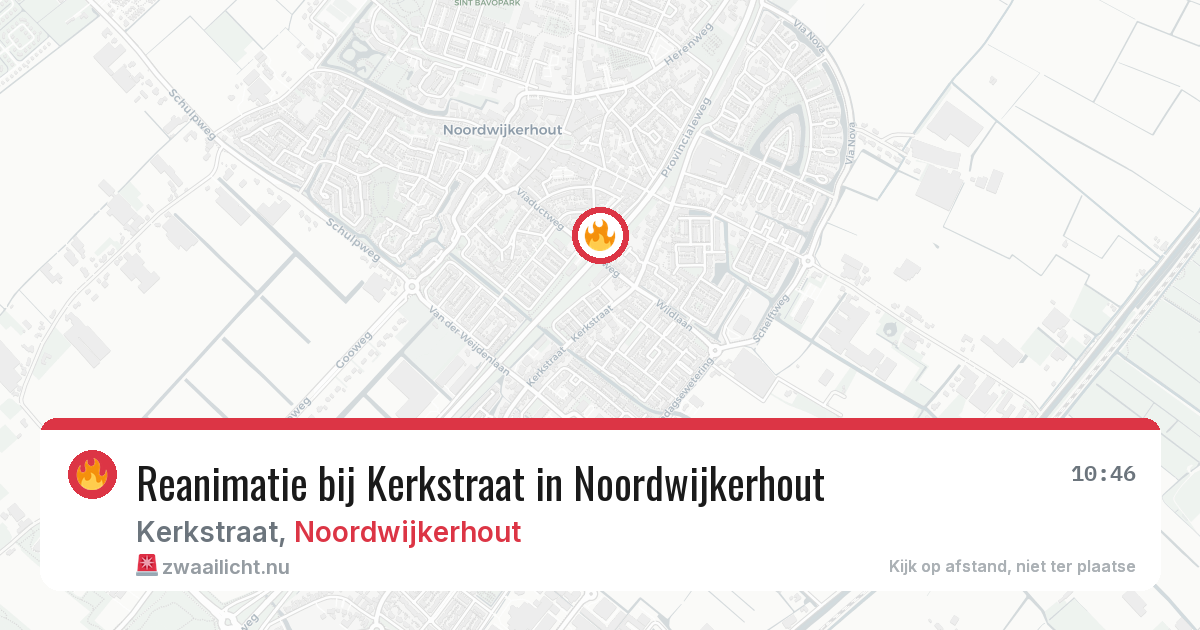 Reanimatie bij Kerkstraat in Noordwijkerhout — 6 jun 2026