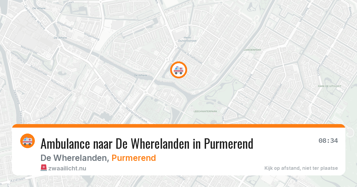 Ambulance naar De Wherelanden in Purmerend — 26 jul 2026