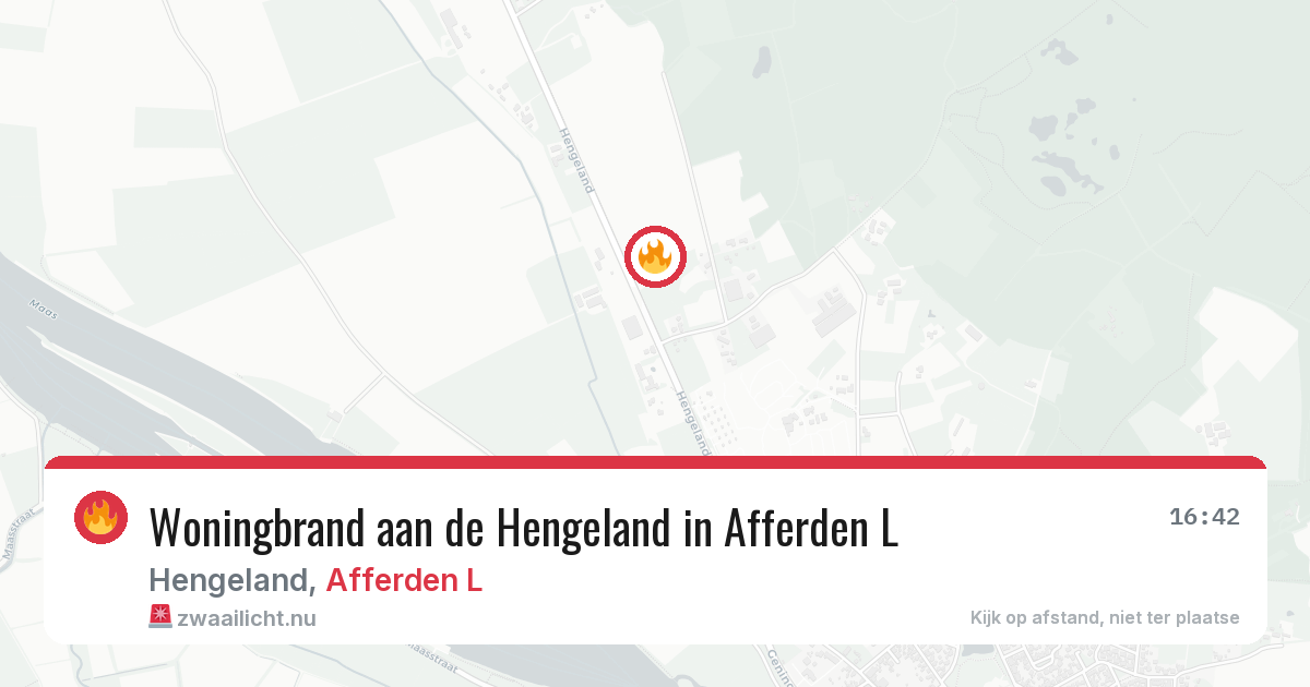 Woningbrand aan de Hengeland in Afferden L — 4 feb 2026