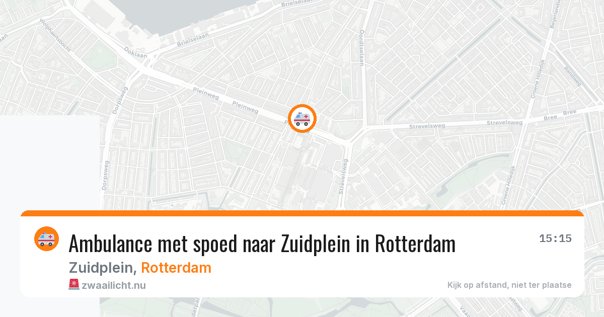 Ambulance met spoed naar Zuidplein in Rotterdam — 10 jul 2026