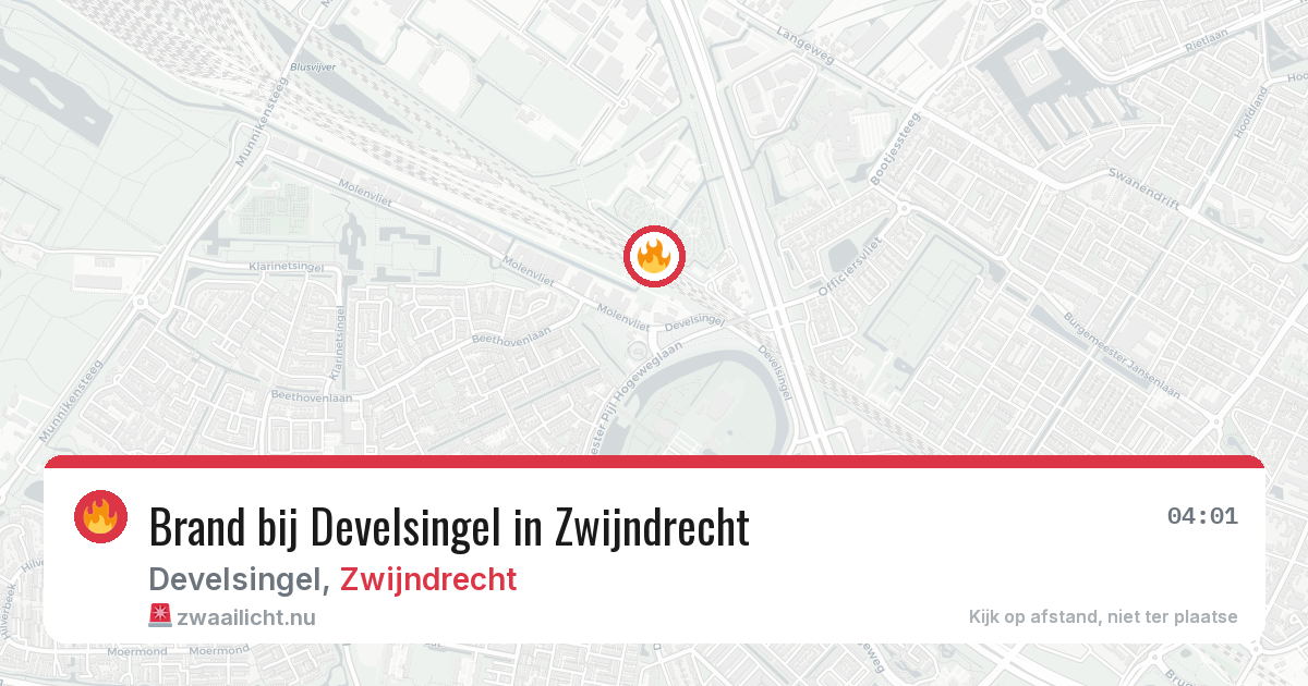 Brand bij Develsingel in Zwijndrecht — 7 mei 2026