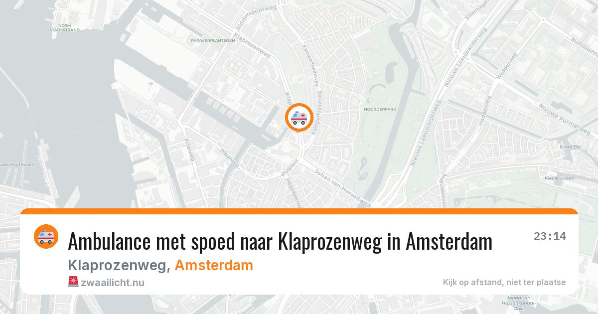 Ambulance met spoed naar Klaprozenweg in Amsterdam — 29 mrt 2026
