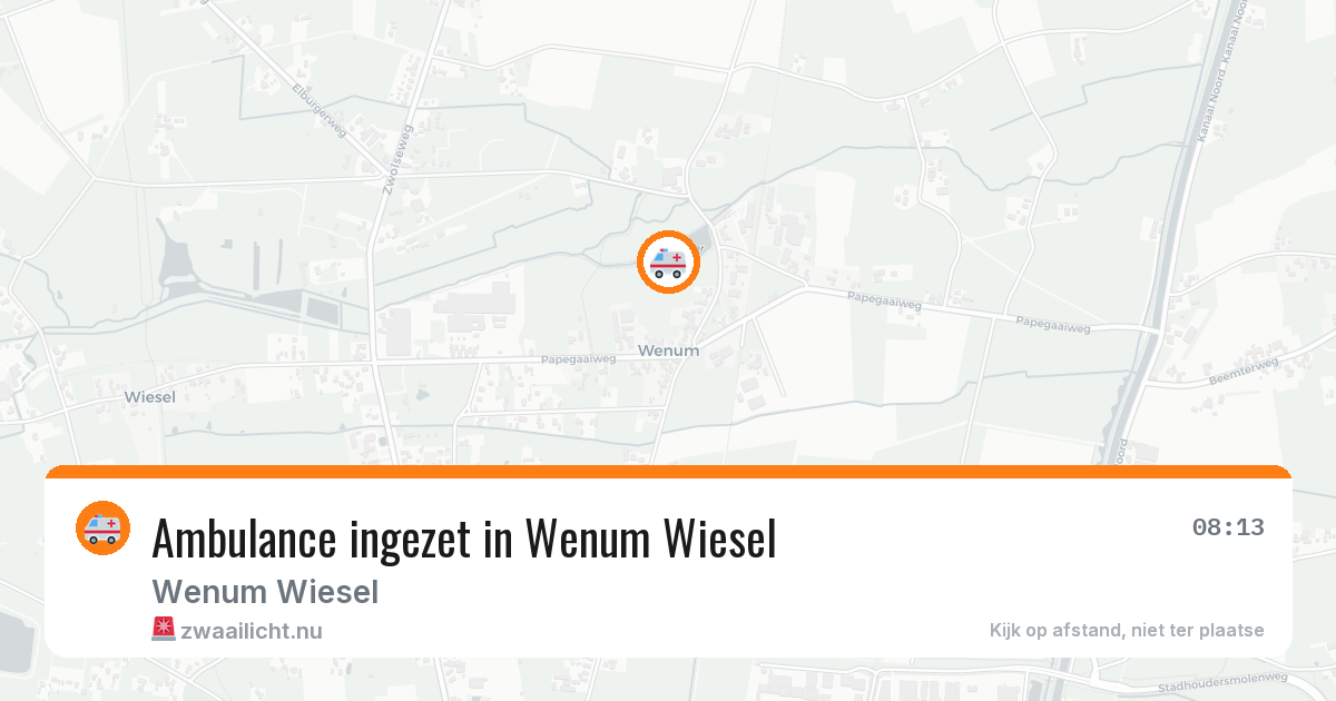 Ambulance ingezet in Wenum Wiesel — 11 jul 2026