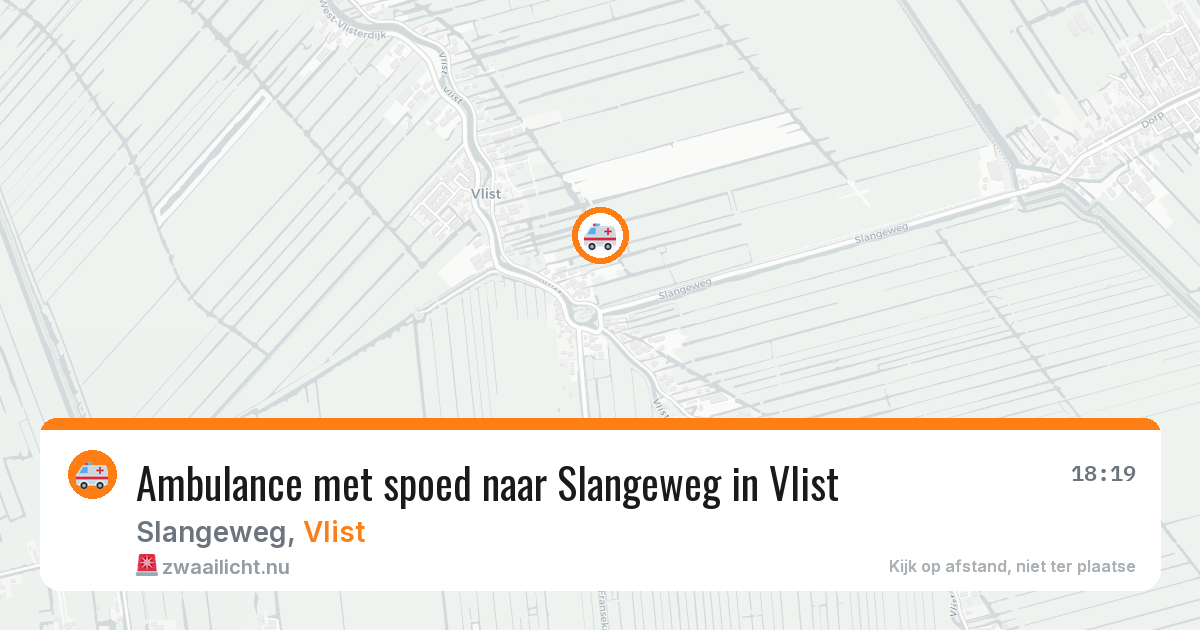 Ambulance met spoed naar Slangeweg in Vlist — 26 mei 2026