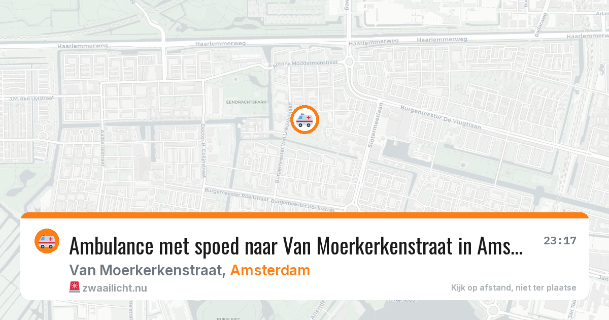 Ambulance met spoed naar Van Moerkerkenstraat in Amsterdam — 22 mei 2026