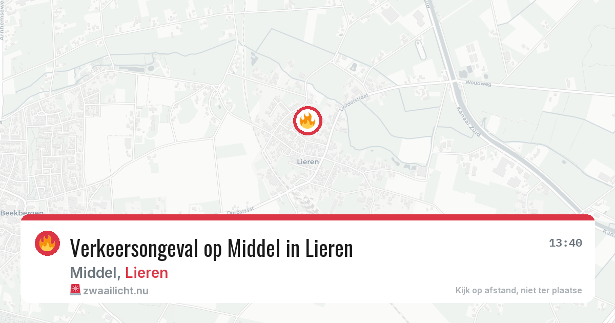 Verkeersongeval op Middel in Lieren — 10 jul 2026