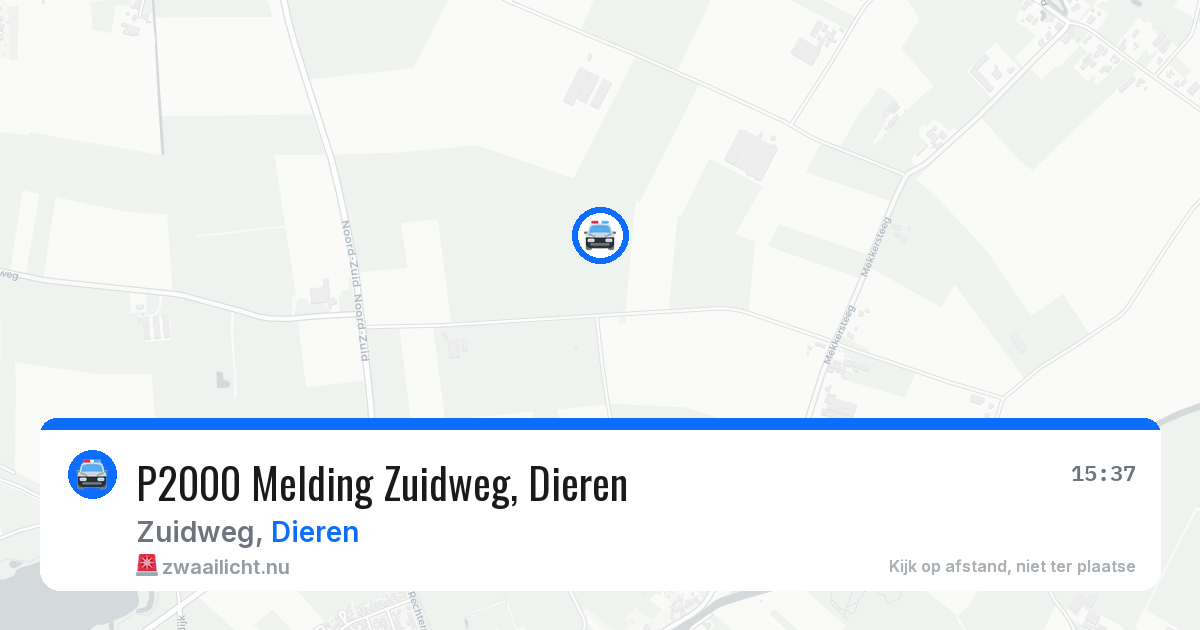 P2000 Melding Zuidweg, Dieren — 23 jul 2026